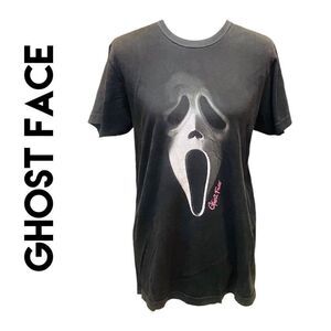 Ghost Face Black Crewneck T-Shirt Size Medium